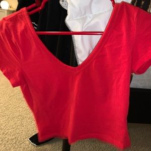 Red crop top